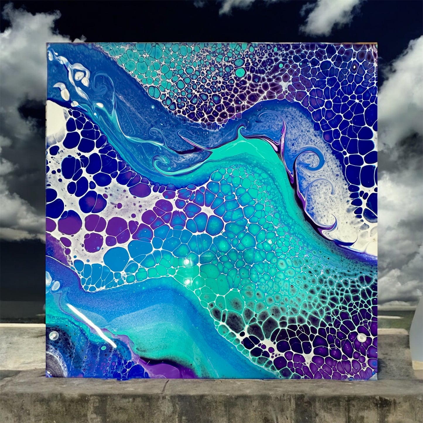 Waves of Serenity - Original Canvas 40x40cm